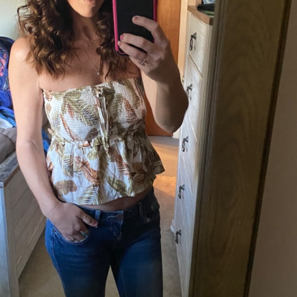 NWT roxy tube top w tie